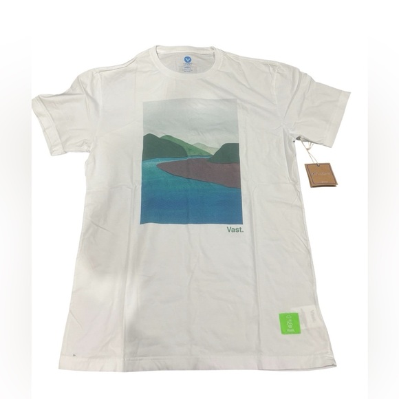 Vast White Graphic T Shirt Nature Landscape Casual Tee Menswear Top New - Picture 1 of 4